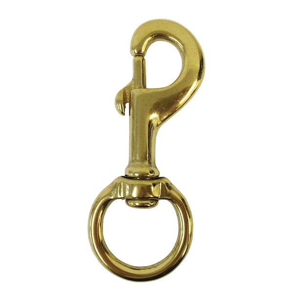 Metal Swivel Snaps 4.75" Brass